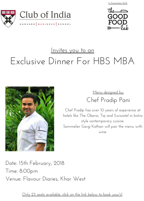 Exclusive Dinner for HBS MBA